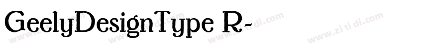 GeelyDesignType R字体转换